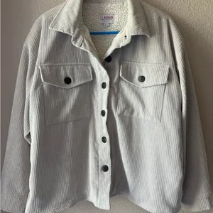 Ci Sono Light Beige Corduroy Button-Front Jacket thumbnail 8