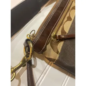 Coach Vintage Demi Bag Brown Striped Signature Canvas Y2K Shoulder Purse 10072 thumbnail 5