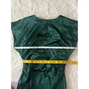 Lulus Captivating Presence Cowl Back Satin Maxi Dress small Green Formal NWT thumbnail 8