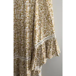 Free People Talk About It Tunic Top Ivory Combo Women's Size Medium‎ thumbnail 8