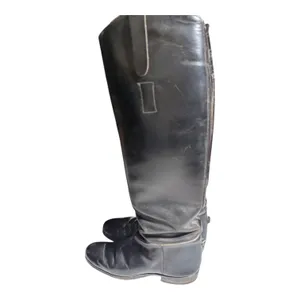 Grand Prix Black Leather Knee High Pull On Show Equestrian Riding Boots Sz 6 thumbnail 7