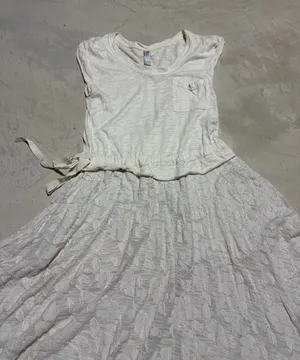 Free people FP Beach Women's Cream boho cotton Dress small thumbnail 1