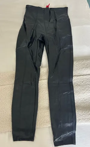 Spanx Faux Leather Leggings Navy thumbnail 1