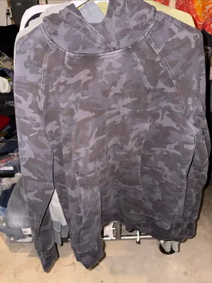 Lululemon scuba pullover hoodie camo size 8 stretch terry thumbnail 4