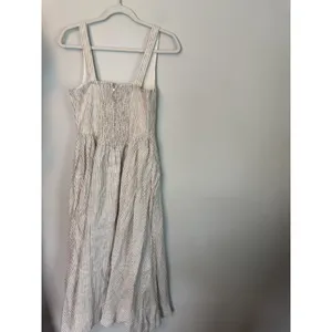 Reformation Balia 100% Linen Midi Dress Pockets Smocked Back Sz 4 NWT $298 thumbnail 6