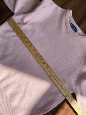 VTG Lands End 100% Lambswool Made in England Crewneck Sweater Jumper Pink S thumbnail 6
