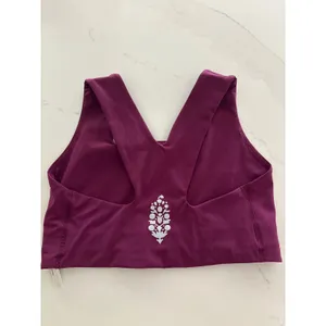 FREE PEOPLE MOVEMENT Win Win Racerback Bra in Deep Mulberry Size Medium thumbnail 4
