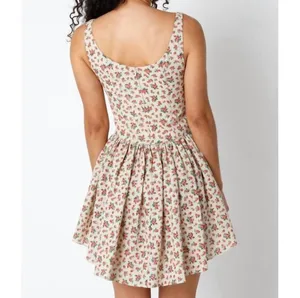 NWT Olivaceous Women’s Floral Print A-Line Dress Linen, Sz L thumbnail 3