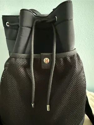 Athleta Diem Black Neoprene Bucket Bag Backpack thumbnail 3