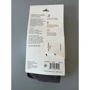 Halfdays Light Cushion Merino Ski Socks Womens XS/S 6-8 Black Grey NWT thumbnail 4