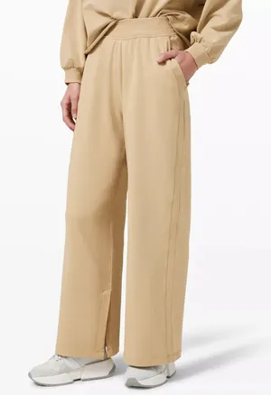 Lululemon LA Wide Leg Side Split HR Pant Trench Tan Beige Size 2 LW5DNSS thumbnail 1