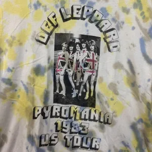 Def Leppard Pyromania 1983 US Tour Heavy Metal Tie Dye XL thumbnail 2