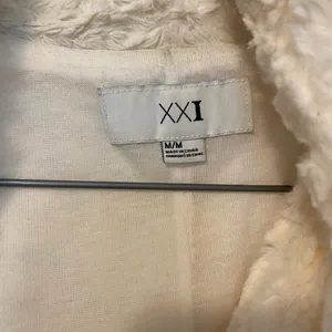 Forever 21 Cream Sherpa Vest with Black Accents thumbnail 3