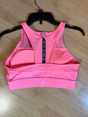 Zyia High-Neck Crop Tank in Bright Pink thumbnail 2