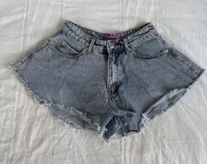 Edikted Koi Flare Denim Shorts thumbnail 1