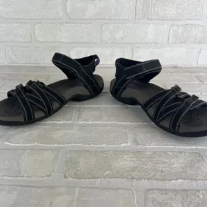 Teva Tirra Sandals Women 7.5 Black Gray Strappy Adjustable Hiking Comfort Sporty thumbnail 10