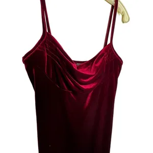 Vintage Teddi Evening Red‎ Velvet Long Dress thumbnail 4