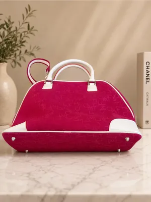 Diane Von Furstenburg Travel Bag White Leather Trim Detachable Shoulder Strap thumbnail 2