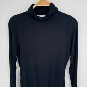 Hill House Luna Bodysuit XL Black Long Sleeve Turtleneck Layering Minimalist thumbnail 3