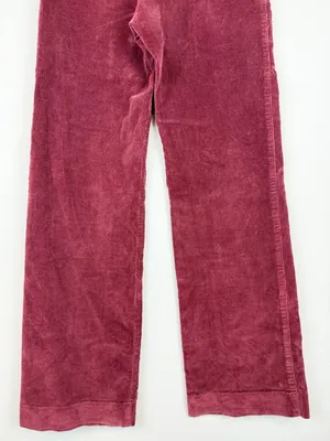 Prairie Underground Yr Arrow Pants Burgundy Wine Corduroy Wide Leg Size Small thumbnail 8