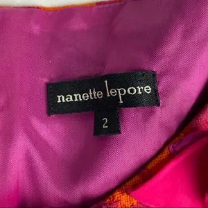 NANETTE LEPORE Silk Linen Blend Sleeveless Sequin Dress Size 2 Party Dance Chic thumbnail 3
