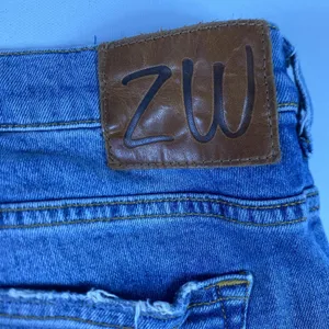 Zara Woman Jeans Womens 4 Blue Distressed Slim Tapered Crop Denim Medium‎ Wash thumbnail 3