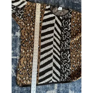 Classic Elements Vintage Sweater Mixed Animal Print Made In USA Womens Large thumbnail 6
