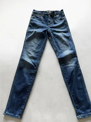 Madewell 10" High-Rise Skinny Jeans‎ in Dark Wash Size 25 thumbnail 3