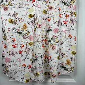 Pleione Women's Floral Print Sleeveless Blouse White Multi Size Large (L) thumbnail 11