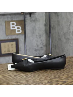 NWT A New Day Valentina Pointed Toe Buckle Ballet Flats 94462478 Black 6.5M thumbnail 8