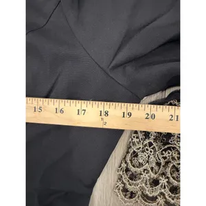 TUCKERNUCK Pomander Place Lilith Black Gold Ruffle Midi Cocktail Dress NWT M thumbnail 6