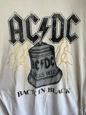 2024 ACDC Back in Black T Shirt White Size L thumbnail 2