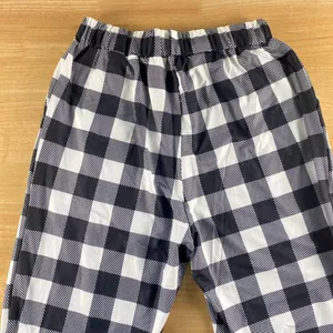 Source Unknown NWOT Soft Plaid Gingham Black & White Long Pants Pajamas M thumbnail 2