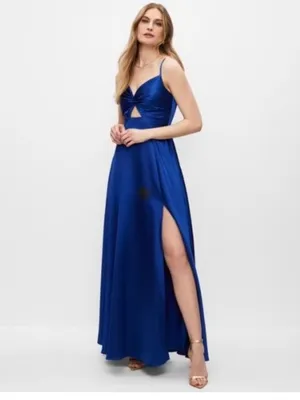 Aidan Maddox Blue Twisted Front Gown thumbnail 2