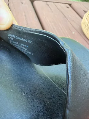 Steve Madden Warped Black Leather Cork Platform Sandals 8.5M $125 Retail thumbnail 7
