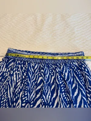 Millenium Wide Leg Pull On Pants Blue White Size 3x Rayon Resortwear Vacation thumbnail 8