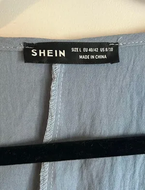 SheIn Blue Wrap Dress thumbnail 7