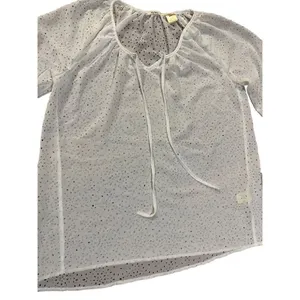 Anthropologie Dylan white‎ eyelet blouse sz M thumbnail 4