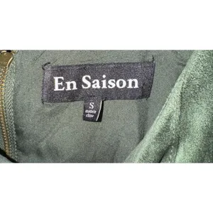 En Saison Delphine Faux Suede Pleated Fit and Flare Mini Dress‎ Size Small Fall thumbnail 6