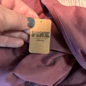 PINK Victoria's Secret Wrap Top Long Sleeve‎ Mauve Rose Stretch Tee Size XL NWT thumbnail 5