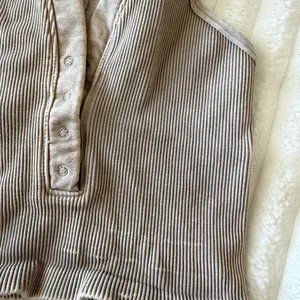 Free People Tan Ribbed Women's Top thumbnail 3