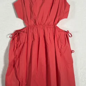 Rails Women Coral Pink Organic Cotton Tencel Cut-Out Midi Dress Small Sleeveless thumbnail 12