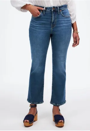 Madewell Kick Out Crop Jeans in Lenoir Wash thumbnail 1