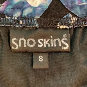 Sno Skins Snowskins 3D Texture Applique Skirt Blue Black Mosaic Art to Wear S thumbnail 6