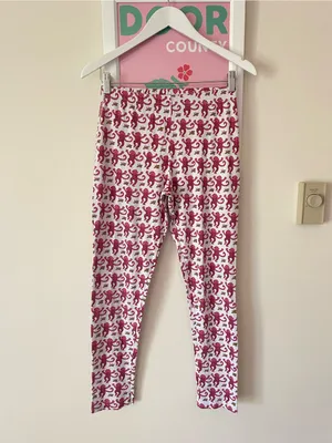 Roller Rabbit Monkey Top & Bottoms Pajamas Set Pink Red 100% Pima Cotton XS thumbnail 7