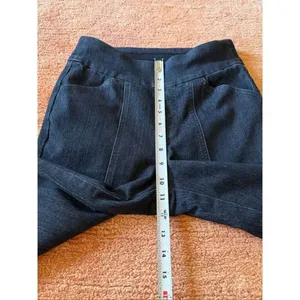 Denim & Co. 2T Dark Wash Pull-On Stretch Denim Pants Slim Straight High rise thumbnail 7