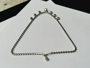 Blue Prong Set Rhinestone Silver Tone Choker Necklace thumbnail 5