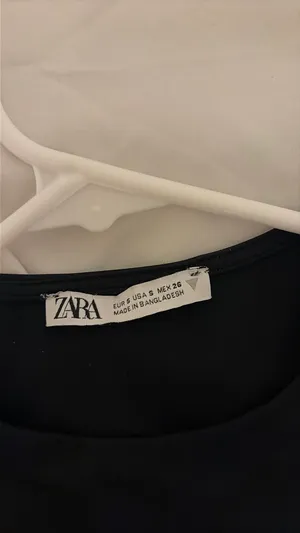 ZARA Crop Top Black thumbnail 2