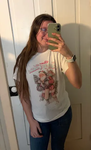 dear Santa Claus white Tshirt Size M thumbnail 1