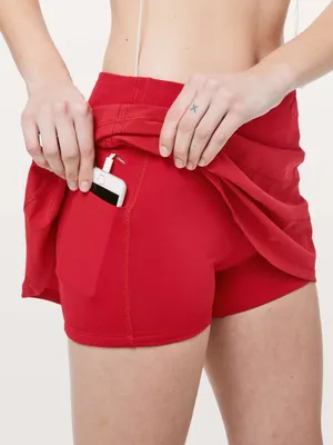 Lululemon Pace Rival Athletic Woman’s Red Pleated Activewear Skort Size 2 thumbnail 8